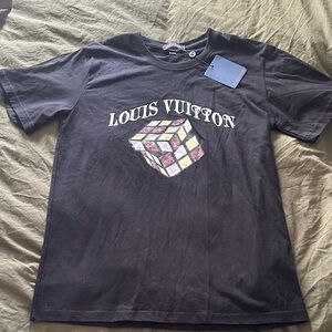 Louis Vuitton Kids Graphic Black Tee